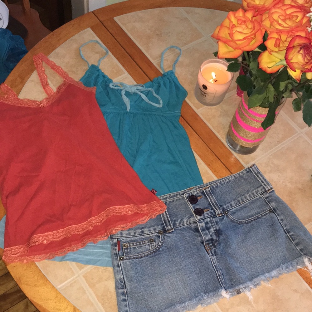Holister jean skirt